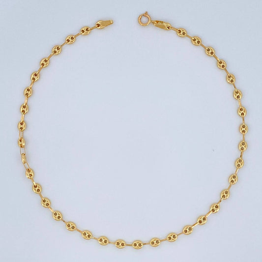 Tobillera GC 2.65gr / 25cm / 3.1mm Oro Amarillo 18K &