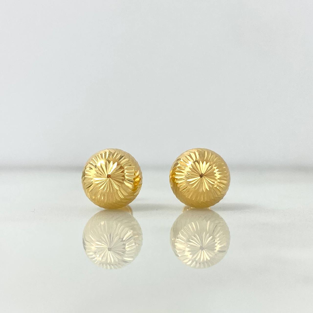 Topos Bola 10mm 1.6gr / Diamantados Oro Amarillo 18K *