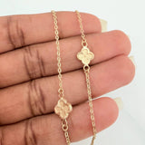 Cadena Trebol Aro Seguido 3.65gr / 46cm / 1mm Oro Amarillo 18K %