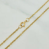 Cadena Escapulario Aro Seguido 3.85gr / 43.5cm / 1.2mm Oro Amarillo 18K %