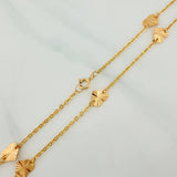Cadena Corazones Aro Seguido 3.3gr / 41cm / 1.4mm Oro Amarillo 18K %