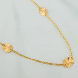 Cadena Ovalo Rayado 3.15gr / 41cm / 1mm Oro Amarillo 18K %