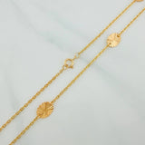 Cadena Ovalo Rayado 3.15gr / 41cm / 1mm Oro Amarillo 18K %