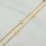 Cadena Trebol Aro Seguido 2.85gr / 41cm / 1mm Oro Amarillo 18K %