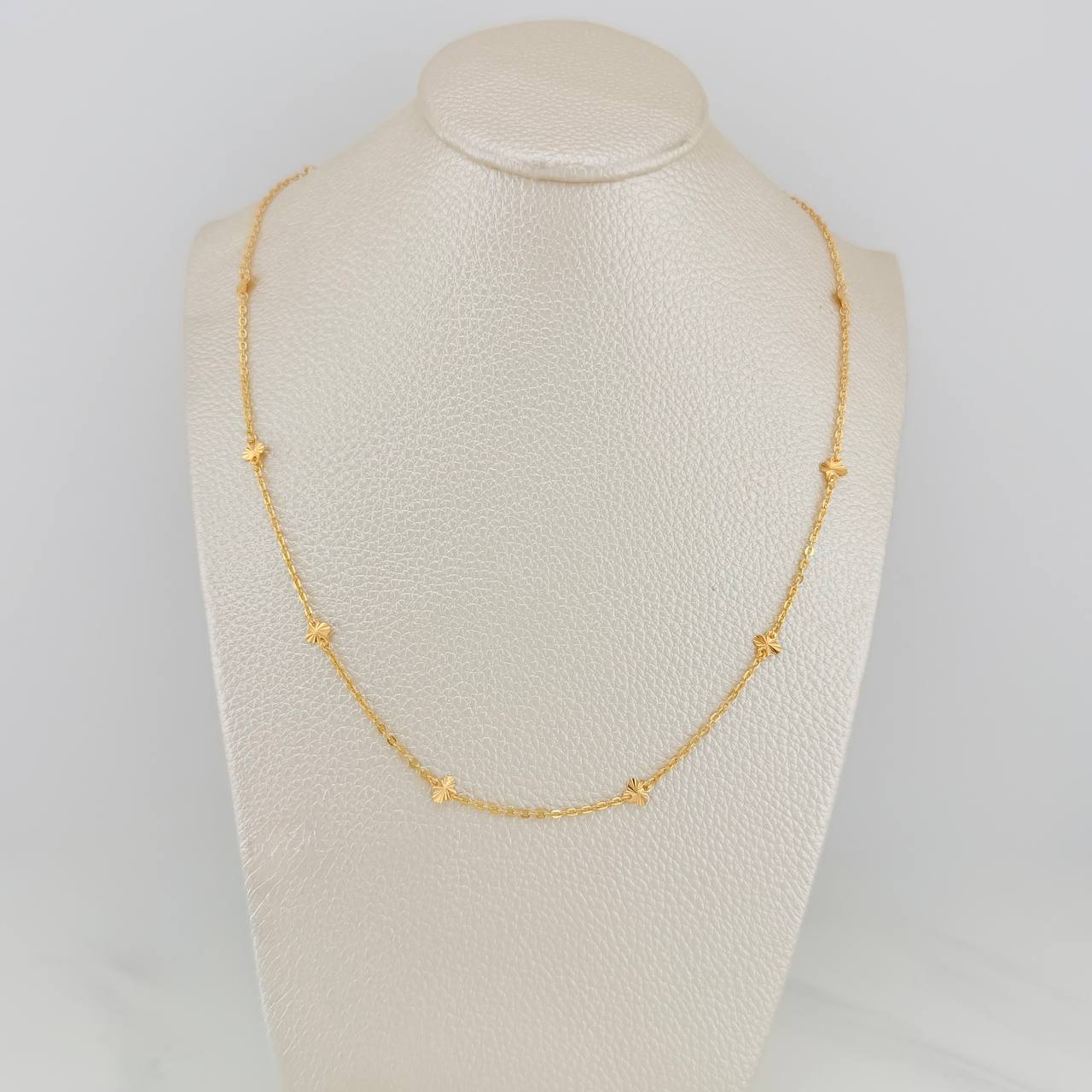 Cadena Trebol Aro Seguido 2.85gr / 41cm / 1mm Oro Amarillo 18K %