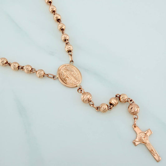 Rosario Virgen Milagrosa 15.95gr / 40cm / 5mm-6mm Oro Rosa 18K %