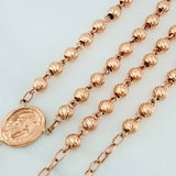 Rosario Virgen Milagrosa 15.95g / 40cm / 5mm-6mm Oro Rosa 18K %
