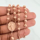 Rosario Virgen Milagrosa 15.95g / 40cm / 5mm-6mm Oro Rosa 18K %