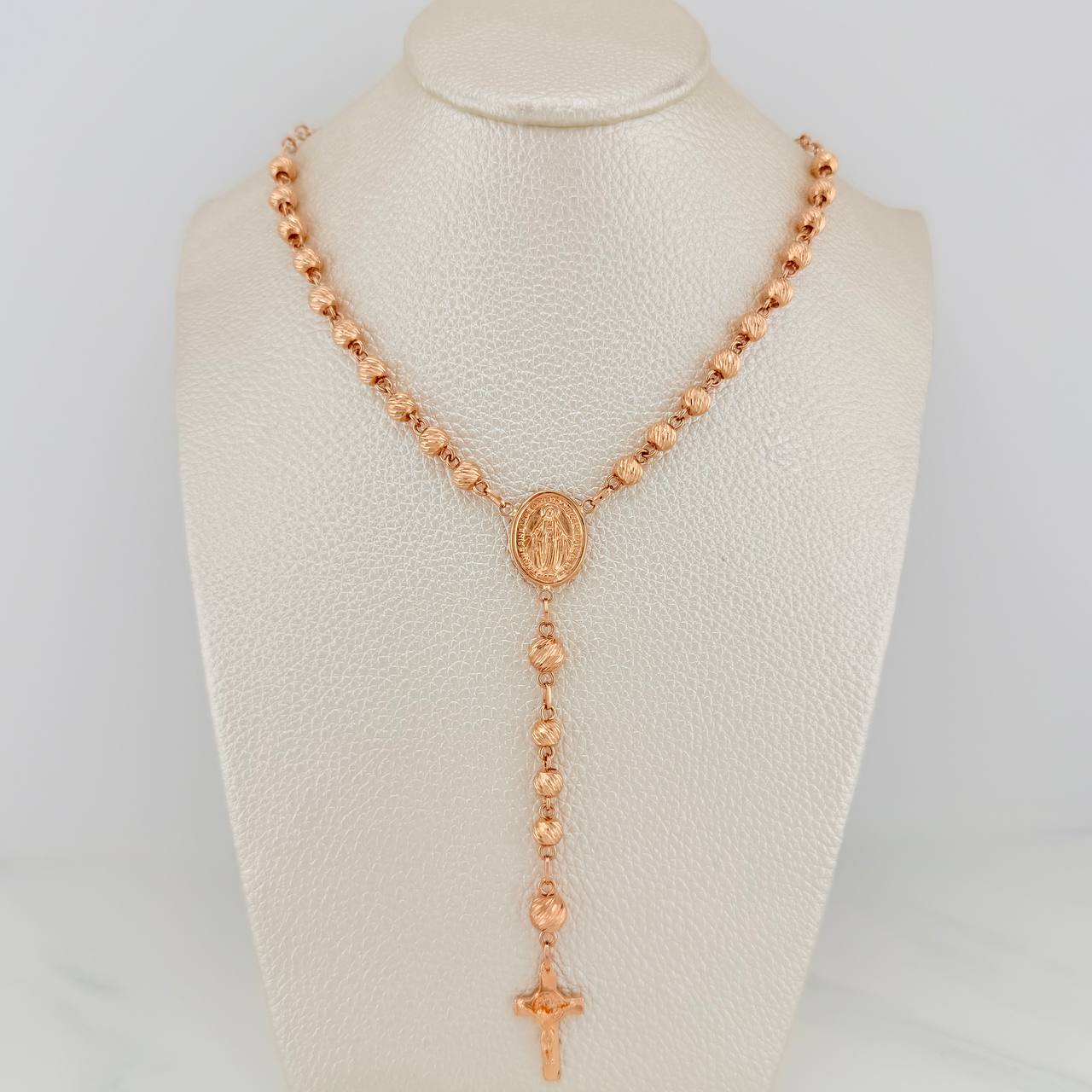 Rosario Virgen Milagrosa 15.95g / 40cm / 5mm-6mm Oro Rosa 18K %