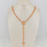 Rosario Virgen Milagrosa 15.95g / 40cm / 5mm-6mm Oro Rosa 18K %