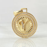 Dije Medalla Letra Y 4.55gr / 3cm / Oro Amarillo 18K