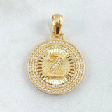 Dije Medalla Letra Z 4.55gr / 3cm / Oro Amarillo 18K