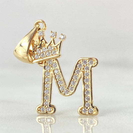 Dije Corona Letra M 2gr / 2.5cm / Oro Amarillo 18K