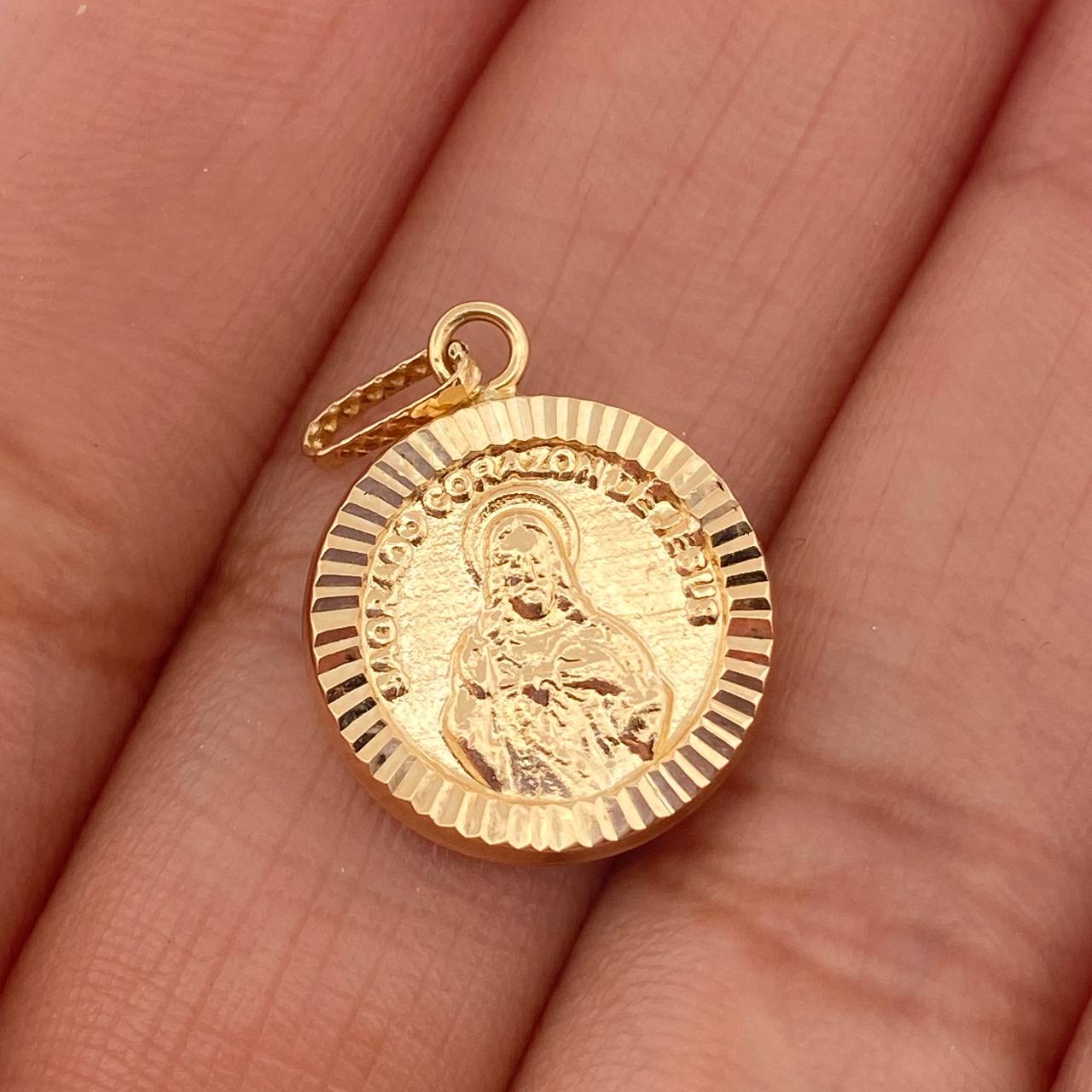 Dije Sagrado Corazon Jesus 1.4gr / 2.3cm / Oro Amarillo 18K &