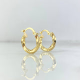 Candongas Kari 1.6gr / 1.8cm / Entorchadas Oro Amarillo
