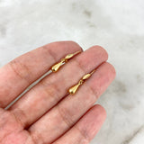 Candongas Lagrima 0.7gr / 2.4cm / Oro Amarillo 18K