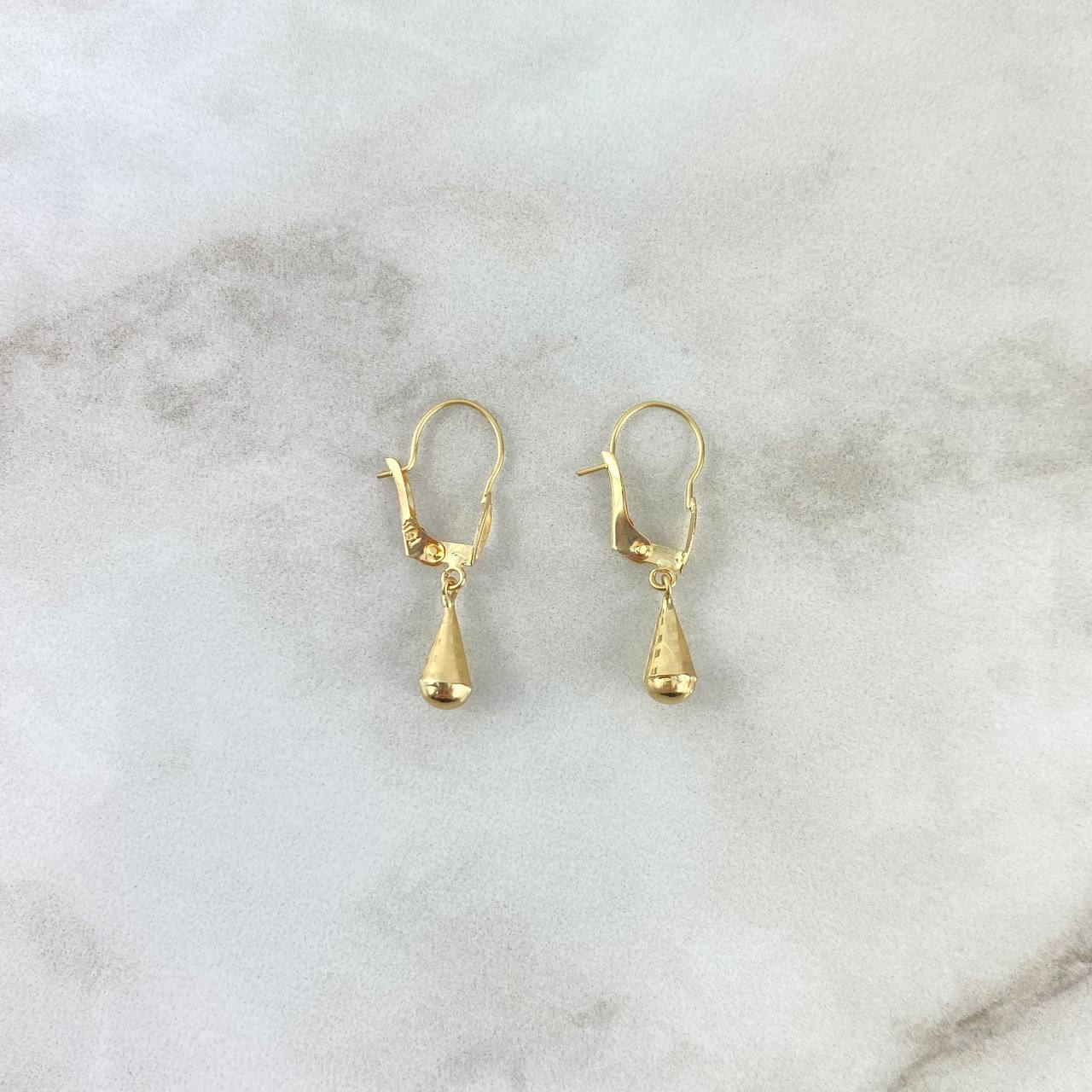 Candongas Lagrima 0.7gr / 2.4cm / Oro Amarillo 18K