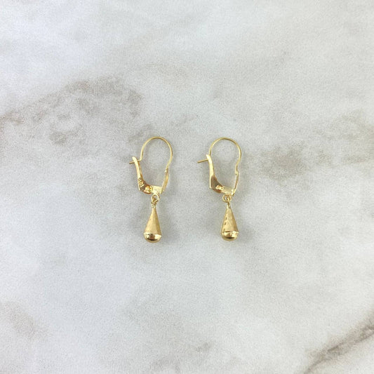 Candongas Lagrima 0.7gr / 2.4cm / Oro Amarillo 18K
