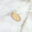 Dije Placa Ovalada 2.2gr / 2.9cm-3.5cm / Bordes Diamantados Oro Amarillo
