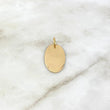 Dije Placa Ovalada 2.3gr / 3.4cm / 2.9mm Bordes Diamantados Oro Amarillo ©