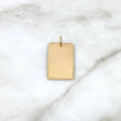 Dije Placa Rectangular 3.6gr / 3.8cm / 33mm*18mm Bordes Diamantados Oro Amarillo