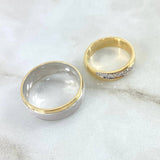Fabricacion Bajo Pedido Argollas Matrimonio Mate 12gr / Circones Amarillos Dos Oros Amarillo Blanco 18K