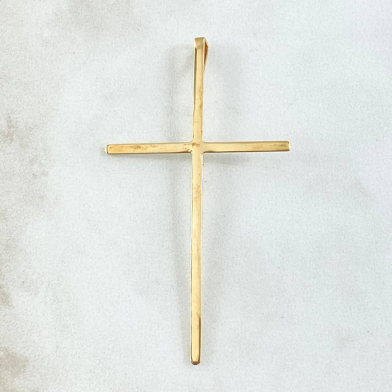 Dije Crúz Amplia 2.15gr / 6cm / Lisa Oro Amarillo 18K