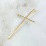 Dije Crúz Amplia 2.1gr / 6cm / Lisa Oro Amarillo 18K
