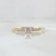 Anillo Solitario Media Churumbela 1.05gr / T5 1/2 / Circones Blancos Oro Amarillo 18K *