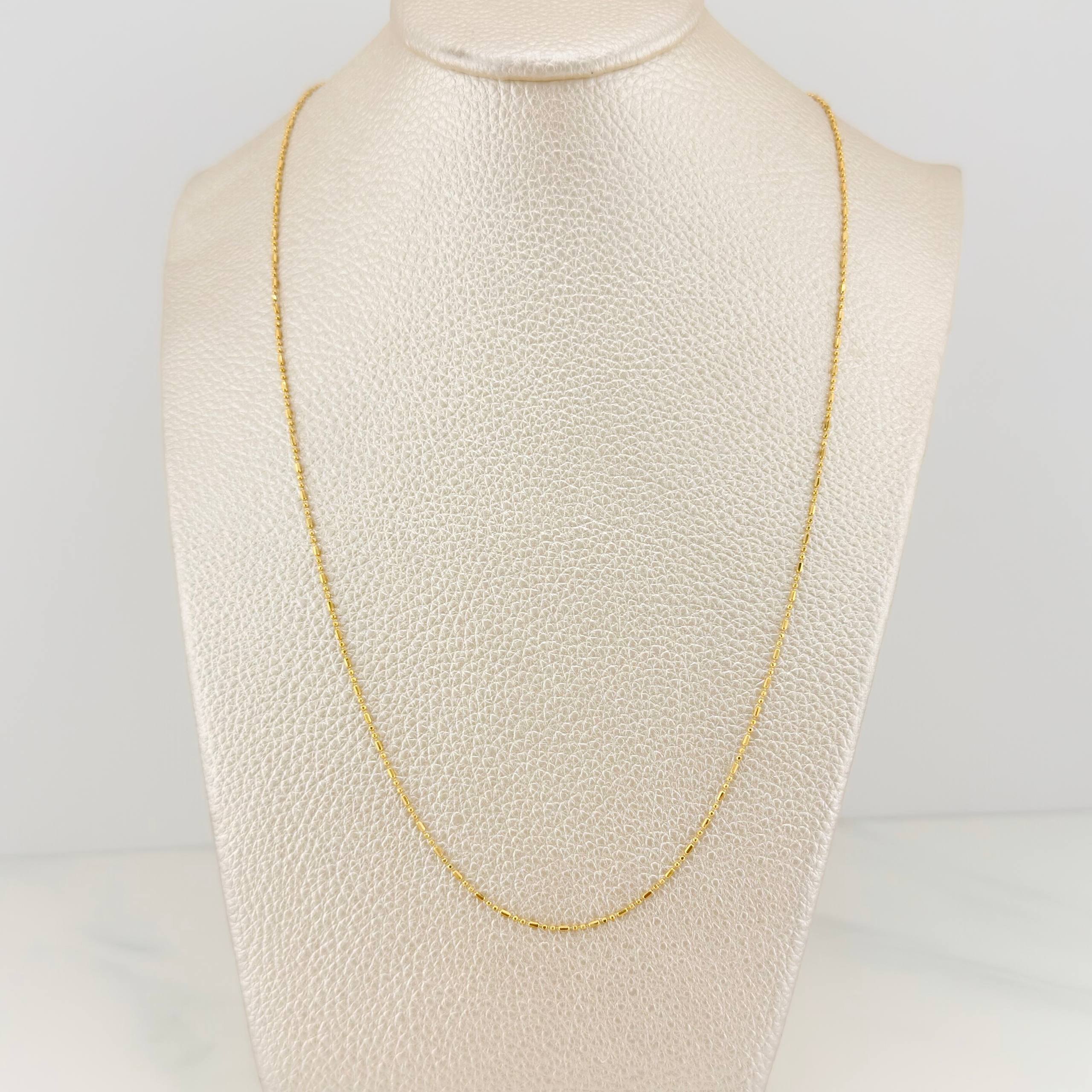 Cadena Morse 2.4 g / 50 cm / 0.7 mm Oro Amarillo 18K