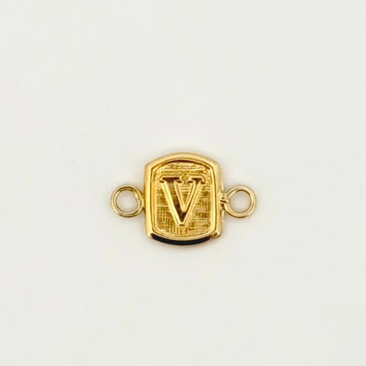 Herraje Letra V 0.3gr / 1.2cm / Oro Amarillo 18K