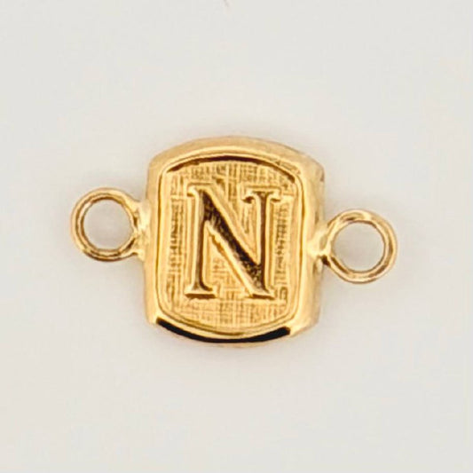 Herraje Letra N 0.3gr / 1.2cm / Oro Amarillo 18K