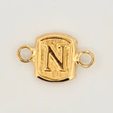Herraje Letra N 0.3gr / 1.2cm / Oro Amarillo 18K
