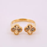 Anillo Dos trebol 2.7gr / T5 1/4 / Oro Amarillo Nac.Esp. 18K