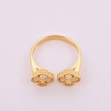 Anillo Dos trebol 2.7gr / T5 1/4 / Oro Amarillo Nac.Esp. 18K