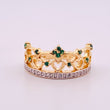 Anillo Corona 3.65gr / T6 1/4 / Dos Oros Amarillo Blanco 18K
