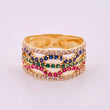 Anillo Carril Olas 4.45gr / T8 1/2 / Oro Amarillo 18K