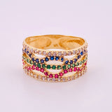 Anillo Carril Olas 4.45gr / T8 1/2 / Oro Amarillo 18K