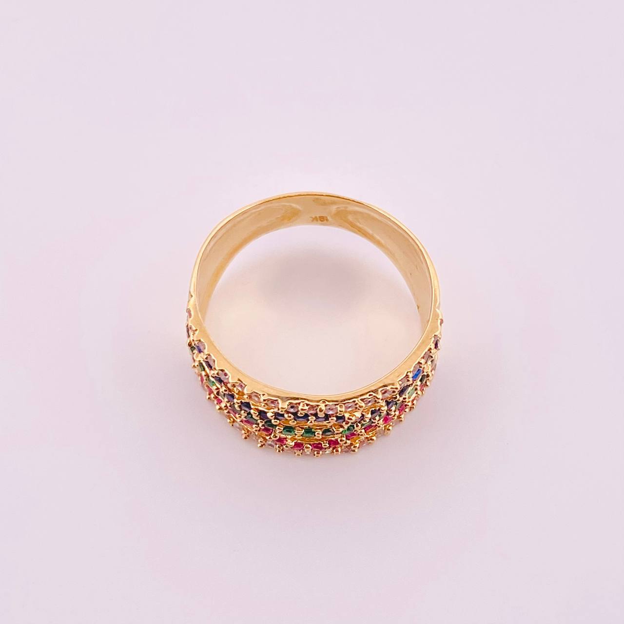 Anillo Carril Olas 4.45gr / T8 1/2 / Oro Amarillo 18K