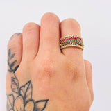Anillo Carril Olas 4.45gr / T8 1/2 / Oro Amarillo 18K