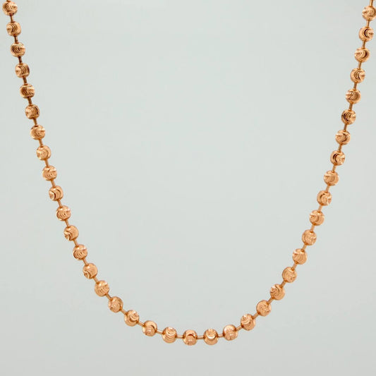 Cadena Militar Media Luna 21.4gr / 72cm / 3mm Oro Rosa 18K %