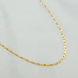 Cadena Flor Espejo 1.15gr / 60.3cm / 0.9mm Oro Amarillo +3 18K %