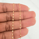 Cadena Flor Espejo 1gr / 50cm / 0.9mm Oro Amarillo +3 18K %