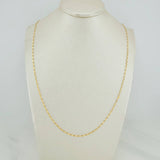 Cadena Flor Espejo 1gr / 50cm / 0.9mm Oro Amarillo +3 18K %