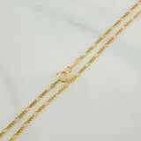 Cadena Figaro 1.8gr / 60.5cm / 1.2mm Oro Amarillo +1 18K %