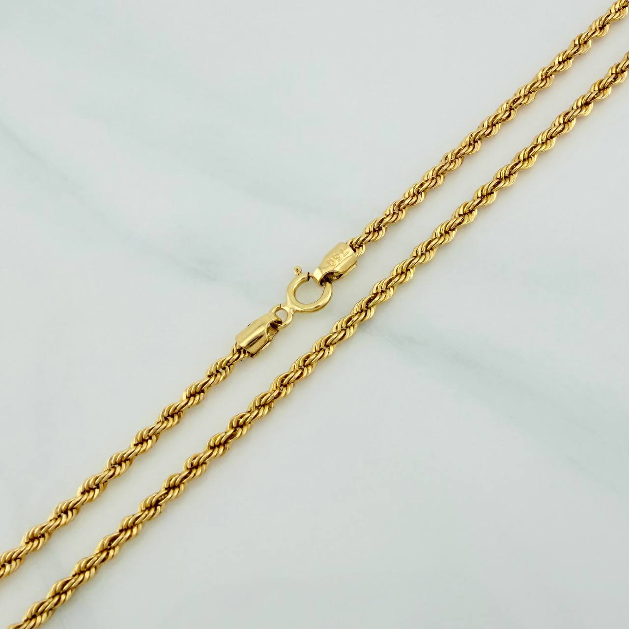 Cadena Lazo 2.85gr / 50.5cm / 2.15mm Oro Amarillo +3 18K %