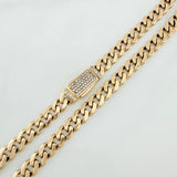 Cadena Cubana 26.85gr / 60.5cm / 6mm Oro Amarillo Nac.Esp. 18K &