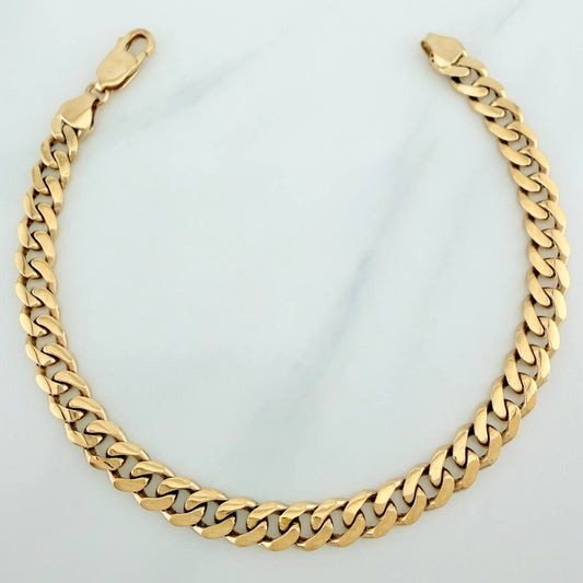 Pulso Cubano 10gr / 20.4cm / 6mm Oro Amarillo Nac.Esp. 18K $