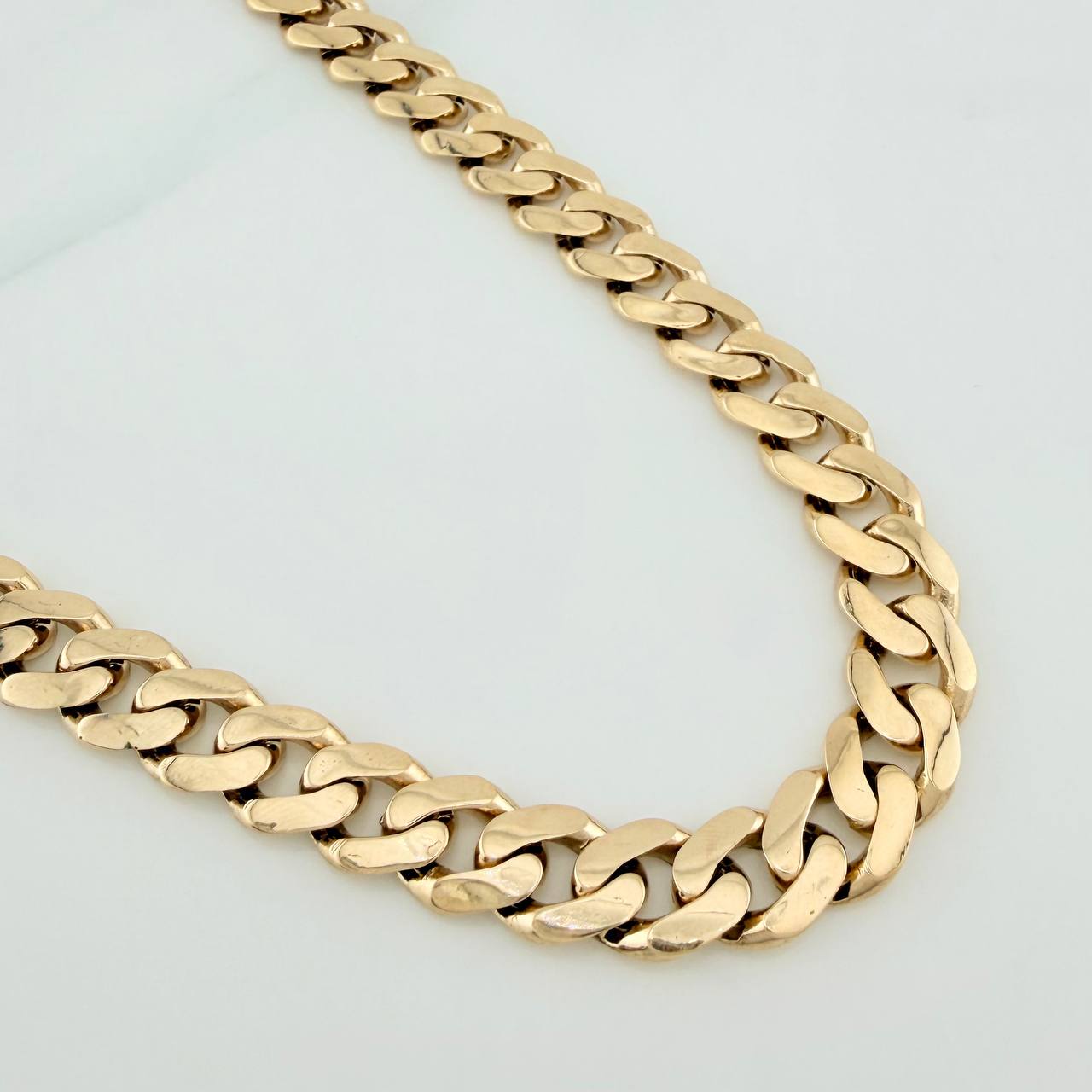 Cadena Cubana 35.85gr / 59.3cm / 7.8mm Oro Amarillo Nac.Esp. 18K $