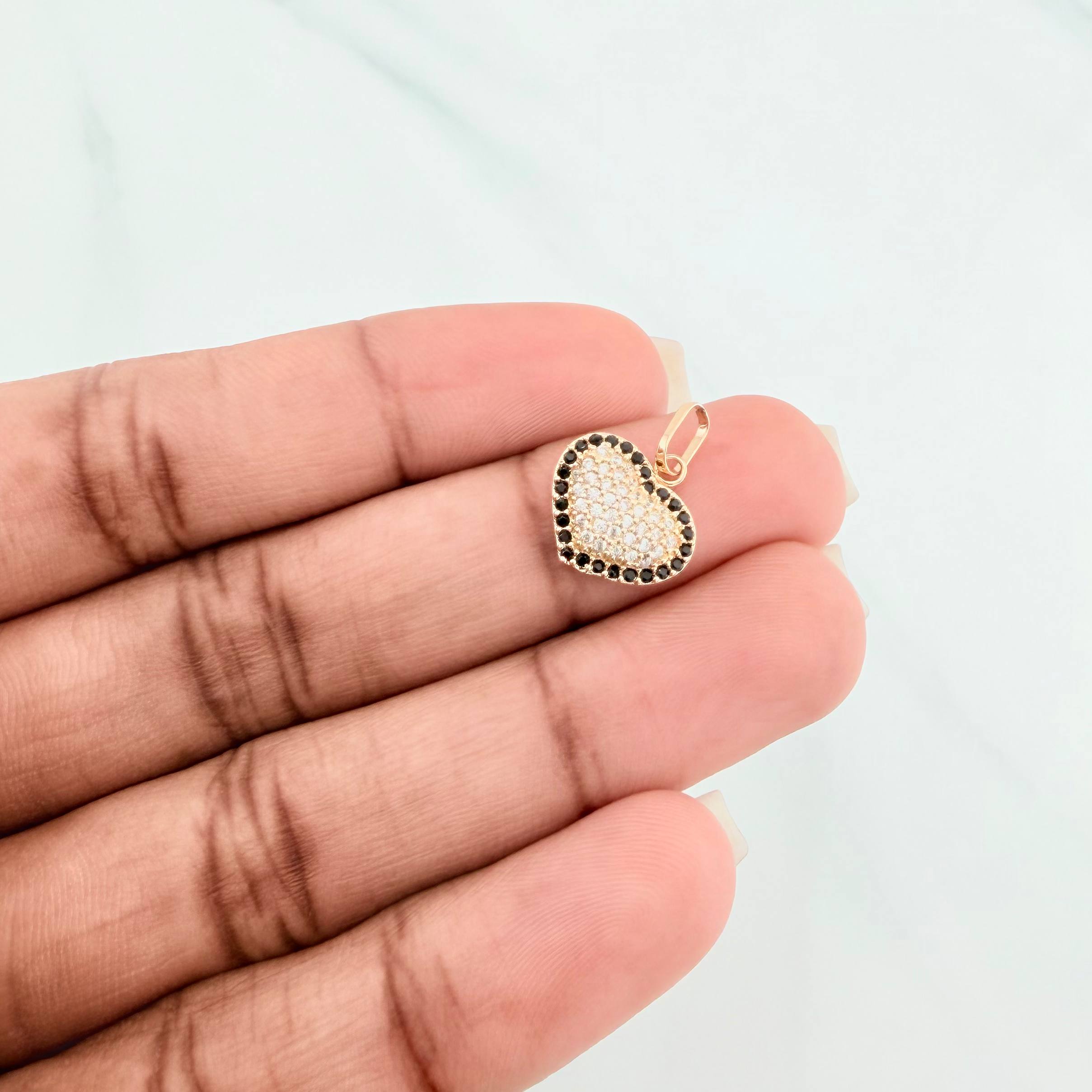Dije Corazón Tupido 1.6 g / 1.7 cm Oro Amarillo 18K